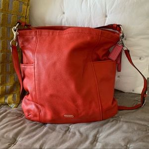 Coach Park Hobo - Vermillion Red, Orange